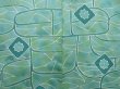 Photo3: 5716T03z600 Vintage Japanese Kimono Silk HAORI  Dull cyan (3)