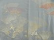 Photo3: 5716T05z670 Vintage Japanese Kimono Silk HAORI Chrysanthemum Blue-Gray (3)