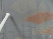Photo6: 5716T05z670 Vintage Japanese Kimono Silk HAORI Chrysanthemum Blue-Gray (6)