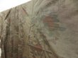 Photo2: 5716T08z720 Vintage Japanese Kimono Silk TSUMUGI Flowers Brown-Gray (2)