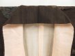 Photo7: 5716T09z810 Vintage Japanese Kimono Silk TSUMUGI  Dark brown (7)