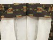 Photo7: 5716T10z840 Vintage Japanese Kimono Silk TSUMUGI  Dark brown (7)