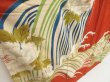 Photo3: 5716T11z760 Antique Japanese Kimono Silk TSUKESAGE Peony Red-Brown (3)