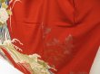 Photo4: 5716T11z760 Antique Japanese Kimono Silk TSUKESAGE Peony Red-Brown (4)