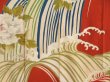 Photo8: 5716T11z760 Antique Japanese Kimono Silk TSUKESAGE Peony Red-Brown (8)