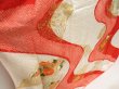 Photo3: 5716T12z1160 Vintage Japanese Kimono Silk FURISODE Folding fan Off-white (3)
