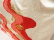 Photo4: 5716T12z1160 Vintage Japanese Kimono Silk FURISODE Folding fan Off-white (4)