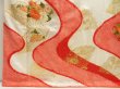 Photo6: 5716T12z1160 Vintage Japanese Kimono Silk FURISODE Folding fan Off-white (6)