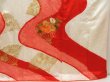 Photo7: 5716T12z1160 Vintage Japanese Kimono Silk FURISODE Folding fan Off-white (7)