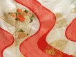 Photo8: 5716T12z1160 Vintage Japanese Kimono Silk FURISODE Folding fan Off-white (8)