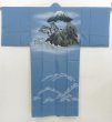 Photo1: 5719T07z340  Japanese Kimono Synthetic Men's JUBAN Mt.Fuji Blue-Gray (1)