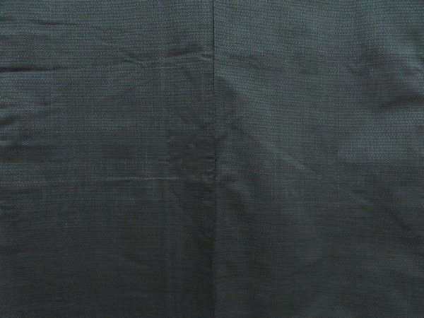Photo3: 5719T09z840 Vintage Japanese Kimono Silk Men's OSHIMA TSUMUGI  Dark cyan (3)