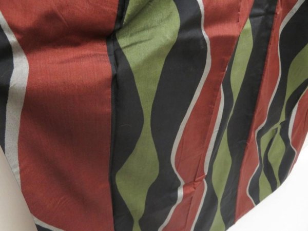 Photo3: 5719T10z800 Vintage Japanese Kimono Silk TSUMUGI  Red-Brown (3)