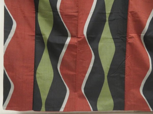 Photo4: 5719T10z800 Vintage Japanese Kimono Silk TSUMUGI  Red-Brown (4)