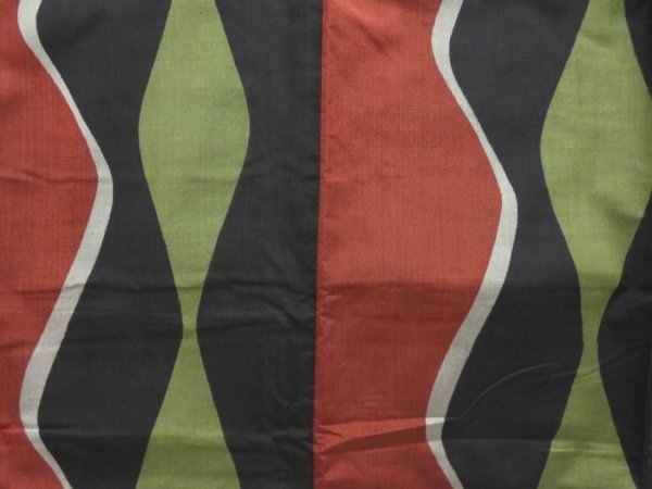 Photo5: 5719T10z800 Vintage Japanese Kimono Silk TSUMUGI  Red-Brown (5)