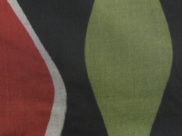 Photo6: 5719T10z800 Vintage Japanese Kimono Silk TSUMUGI  Red-Brown (6)