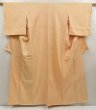 Photo1: 5719T14z940  Japanese Kimono Silk SHIBORI KOMON  Light orange (1)