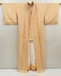 Photo8: 5719T14z940  Japanese Kimono Silk SHIBORI KOMON  Light orange (8)