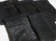 Photo2: SHG01z15  Japanese Kimono Silk BLACK HAORI 25pcs FREE SHIPPING (2)
