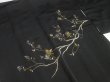 Photo6: SHG01z15  Japanese Kimono Silk BLACK HAORI 25pcs FREE SHIPPING (6)