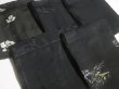 Photo8: SHG01z15  Japanese Kimono Silk BLACK HAORI 25pcs FREE SHIPPING (8)