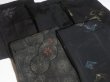 Photo2: SHG02z15  Japanese Kimono Silk BLACK HAORI 25pcs FREE SHIPPING (2)