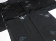 Photo4: SHG02z15  Japanese Kimono Silk BLACK HAORI 25pcs FREE SHIPPING (4)