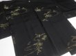 Photo5: SHG02z15  Japanese Kimono Silk BLACK HAORI 25pcs FREE SHIPPING (5)