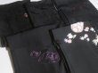 Photo11: SHG02z15  Japanese Kimono Silk BLACK HAORI 25pcs FREE SHIPPING (11)