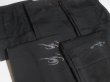 Photo9: SHG03z15  Japanese Kimono Silk BLACK HAORI 25pcs FREE SHIPPING (9)