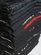 Photo1: SHG04z15  Japanese Kimono Silk BLACK HAORI 25pcs FREE SHIPPING (1)