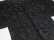 Photo3: SHG04z15  Japanese Kimono Silk BLACK HAORI 25pcs FREE SHIPPING (3)