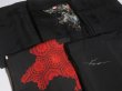 Photo6: SHG04z15  Japanese Kimono Silk BLACK HAORI 25pcs FREE SHIPPING (6)