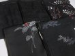 Photo7: SHG04z15  Japanese Kimono Silk BLACK HAORI 25pcs FREE SHIPPING (7)