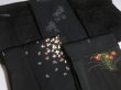 Photo8: SHG04z15  Japanese Kimono Silk BLACK HAORI 25pcs FREE SHIPPING (8)