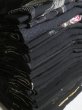 Photo1: SHG05z15  Japanese Kimono Silk BLACK HAORI 25pcs FREE SHIPPING (1)