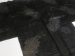 Photo7: SHG05z15  Japanese Kimono Silk BLACK HAORI 25pcs FREE SHIPPING (7)