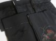 Photo8: SHG05z15  Japanese Kimono Silk BLACK HAORI 25pcs FREE SHIPPING (8)