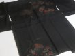Photo9: SHG05z15  Japanese Kimono Silk BLACK HAORI 25pcs FREE SHIPPING (9)