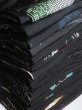 Photo1: SHG06z15  Japanese Kimono Silk BLACK HAORI 25pcs FREE SHIPPING (1)