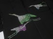 Photo2: SHG06z15  Japanese Kimono Silk BLACK HAORI 25pcs FREE SHIPPING (2)
