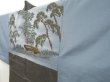 Photo2: 5722T02z500 Vintage Japanese Kimono Silk Men's HAORI Pine Brown-Gray (2)