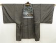 Photo5: 5722T02z500 Vintage Japanese Kimono Silk Men's HAORI Pine Brown-Gray (5)