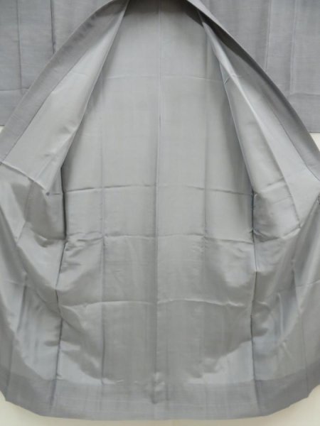 Photo6: 5722T05z470 Vintage Japanese Kimono Silk Men's JUBAN Mt.Fuji Gray (6)