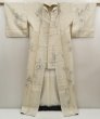Photo5: 5722T08z800 Vintage Japanese Kimono Silk TSUMUGI Bamboo Off-white (5)