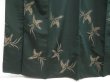 Photo3: 5722T11z870 Vintage Japanese Kimono Silk OMESHI KOMON Bird Dull green (3)