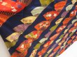 Photo3: 5722T13z1090 Vintage Japanese Kimono Silk FURISODE Folding fan Dark navy (3)