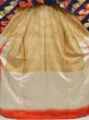 Photo7: 5722T13z1090 Vintage Japanese Kimono Silk FURISODE Folding fan Dark navy (7)
