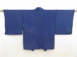 Photo1: 5726T01z560 Vintage Japanese Kimono Blend silk HAORI  Dark lavender blue (1)