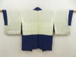 Photo4: 5726T01z560 Vintage Japanese Kimono Blend silk HAORI  Dark lavender blue (4)